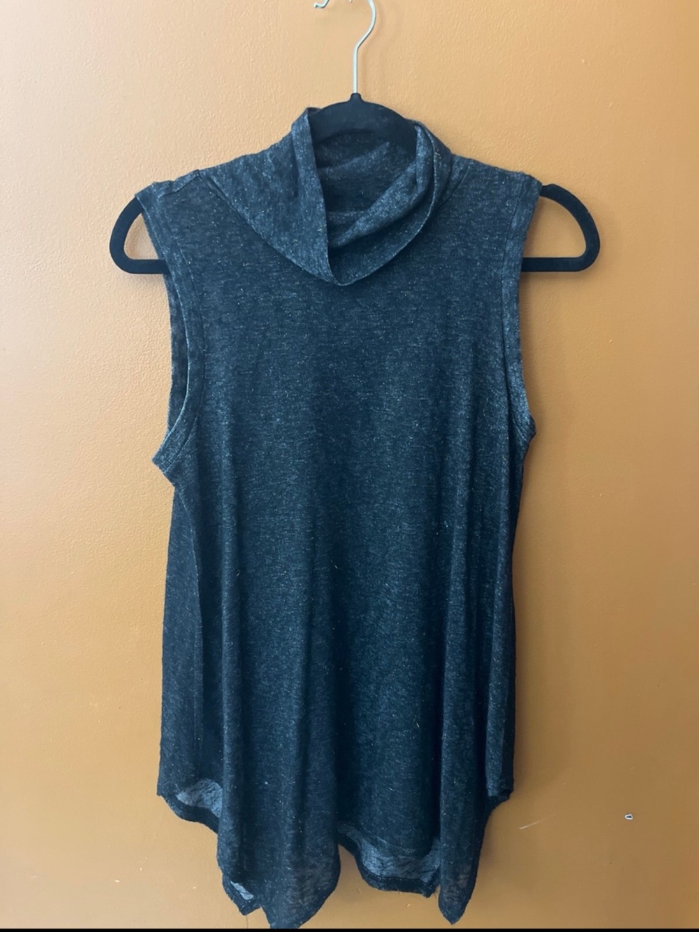 Apt. 9 Dark Charcoal Sleeveless Cowl Neck Tank